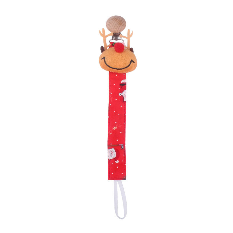 Wholesale Christmas Collection Elk Ribbon Pacifier Chain